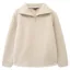 Crew Clothing Borg Ribbed Mix Fleece in Camel