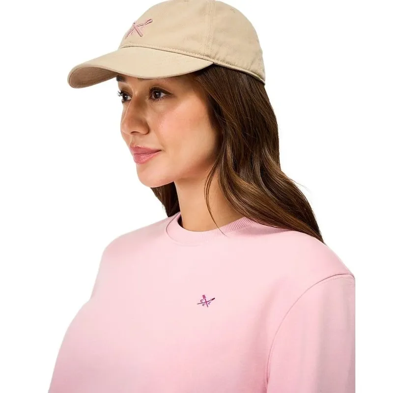 Crew Clothing Brushed Back Crew Neck Sweatshirt Pink Nectar-4