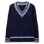 Crew Clothing Cable Cricket Jumper in Navy