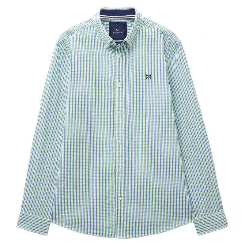 Crew Clothing Classic Fit Multi Gingham Shirt Delphinium/Peapod/White