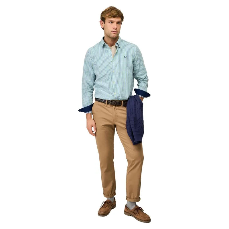 Crew Clothing Classic Fit Multi Gingham Shirt Delphinium/Peapod/White-1