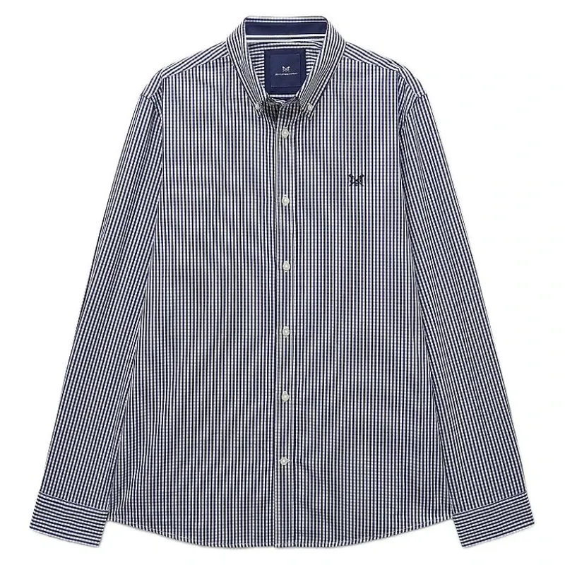 Crew Clothing Classic Fit Multi Gingham Shirt in Peacoat/Blue