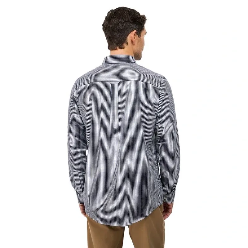 Crew Clothing Classic Fit Multi Gingham Shirt in Peacoat/Blue-3