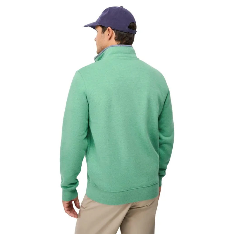 Crew Clothing Classic Half Zip Sweatshirt in Creme de Menthe Marl-4