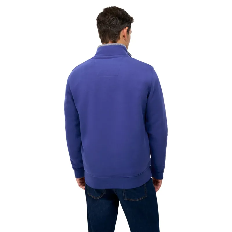 Crew Clothing Classic Half Zip Sweatshirt in Dark Ultramarine-2