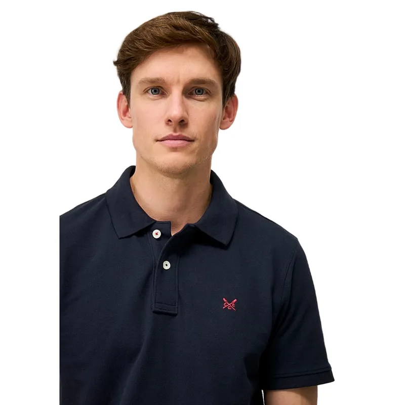 Crew Clothing Classic Pique Polo Shirt in Heritage Dark Navy-3