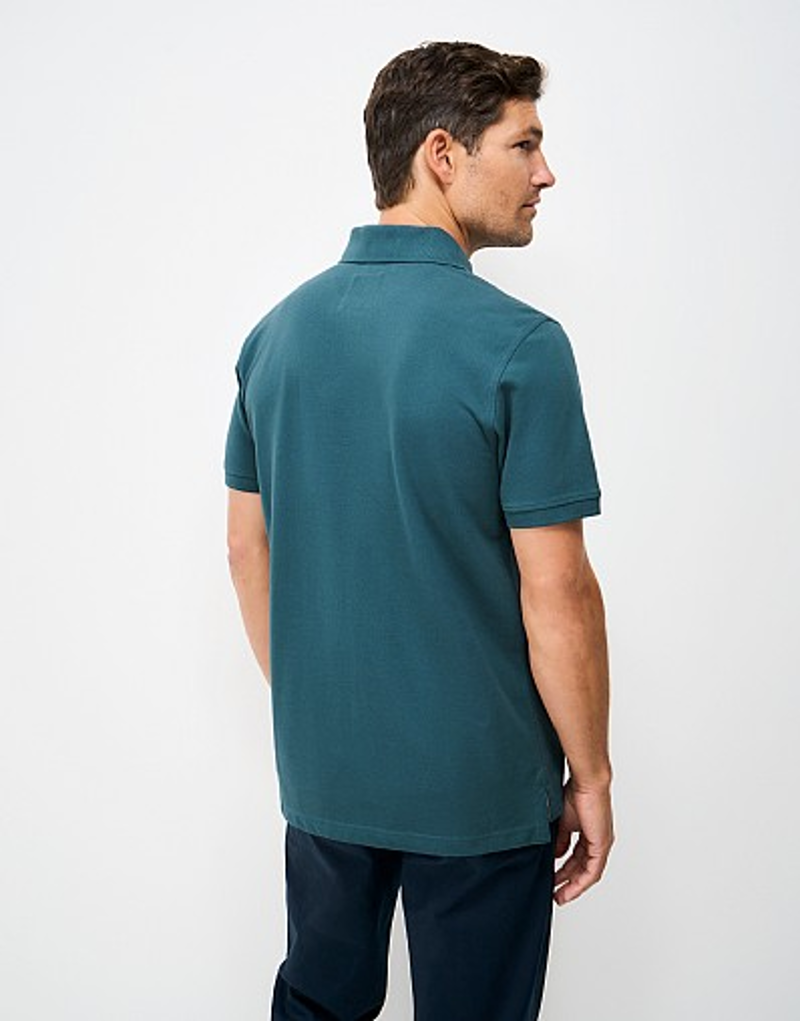Crew Clothing Classic Pique Polo Shirt in Indian Teal-4