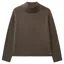Crew Clothing Harmony Saddle Shoulder Funnel Neck Jumper in Cocoa