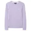Crew Clothing Heritage Cable Crew Neck Jumper in Orchid Petal Marl