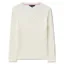 Crew Clothing Heritage Cable V Neck Jumper in White