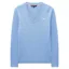 Crew Clothing Heritage Cable V Neck Jumper in Little Boy Blue