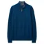 Crew Clothing Organic Cotton Half Zip Jumper in Poseidon
