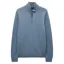 Crew Clothing Organic Cotton Half Zip Jumper in Provincial Blue