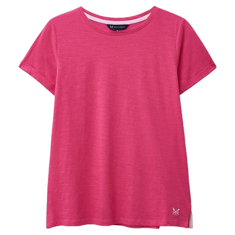 Crew Clothing Perfect Crew Slub Women's T-Shirt in Raspberry Sorbet
