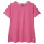 Crew Clothing Perfect Stripe Crew Slub Tee in Raspberry Sorbet/White