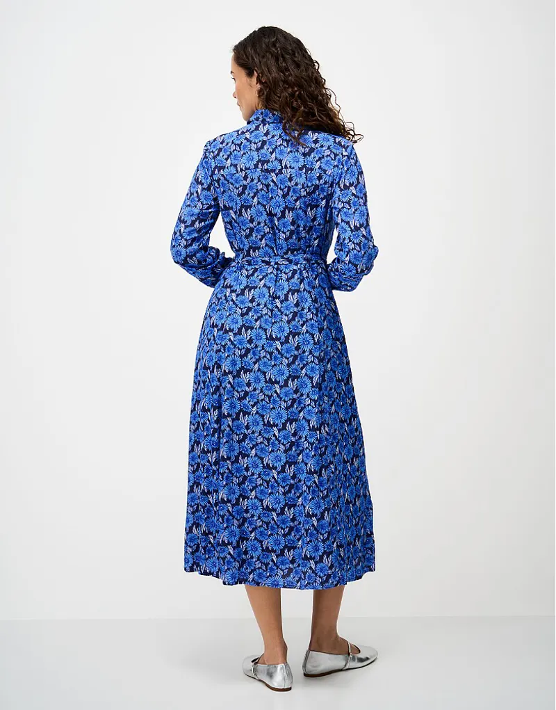 Crew Clothing Sadie Long Sleeve Shirt Dress Daisy Blue-2