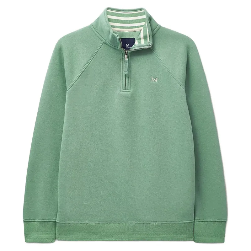 Crew Half Zip Sweat Sea Green