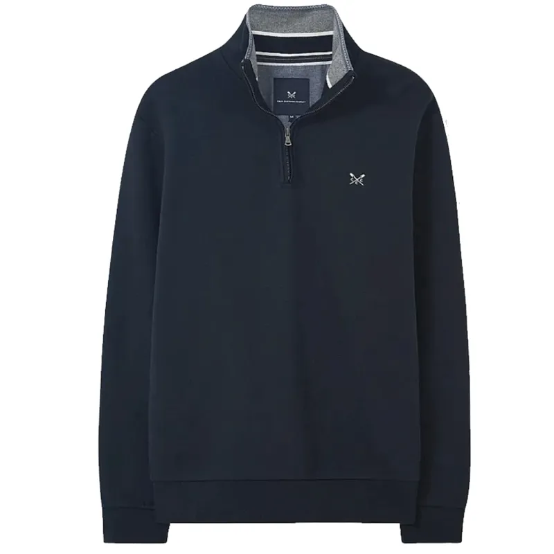 Crew Clothing Classic Half Zip Sweatshirt Navy