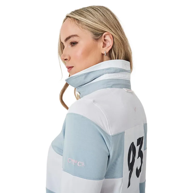 Crew Long Sleeve Stripe Rugby Cool Blue White-3