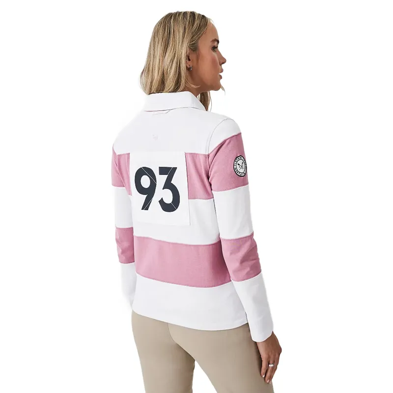 Crew Long Sleeve Stripe Rugby Crocus White-2