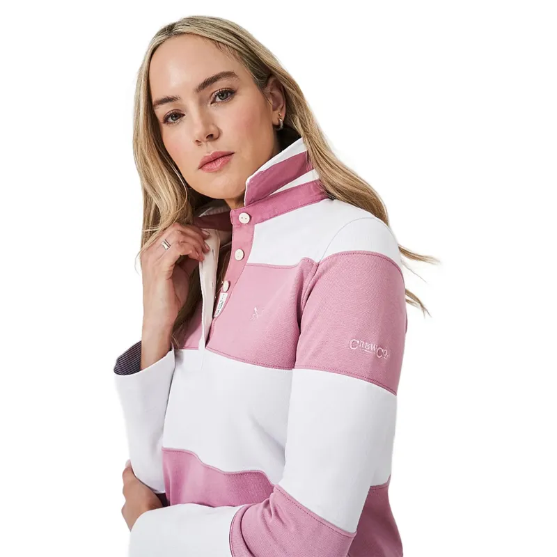 Crew Long Sleeve Stripe Rugby Crocus White-3