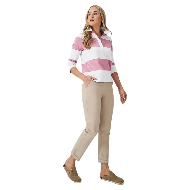 Crew Long Sleeve Stripe Rugby Crocus White-4