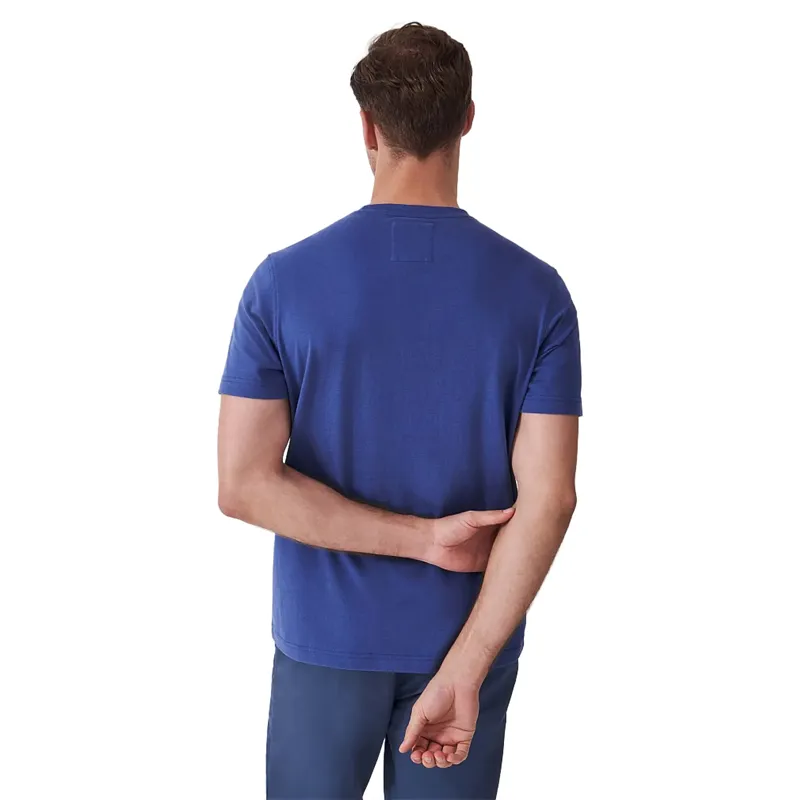 Crew Mens Embroidered Boat Tee Dark Blue-4