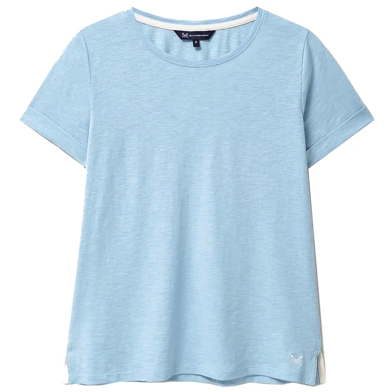 Crew Slub Crew Neck TShirt Cool Blue