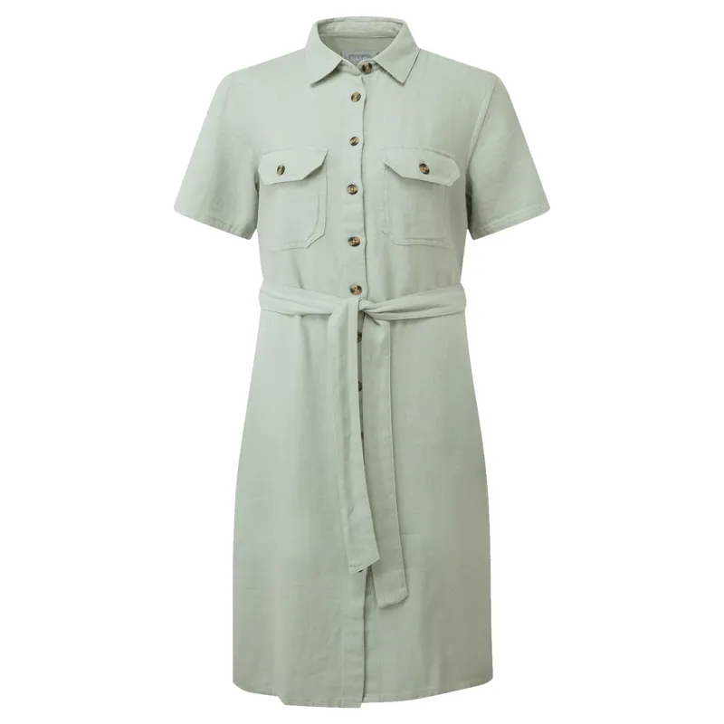 Schoffel Daisy Linen Dress Aqua Grey