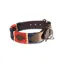 Pioneros Dog Collar Red Navy Cream Stripe