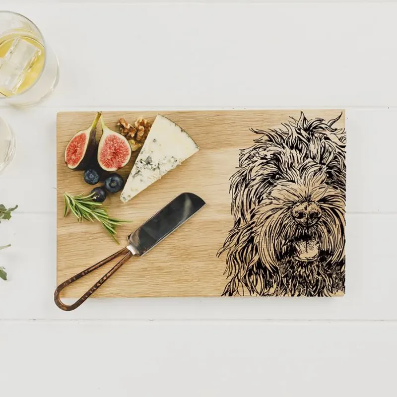 Scottish Made Cockapoo Oak Serving Board -1