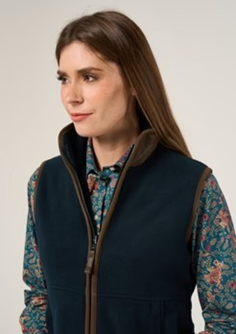 Alan Paine Aylsham Ladies Fleece Waistcoat Dark Navy-4