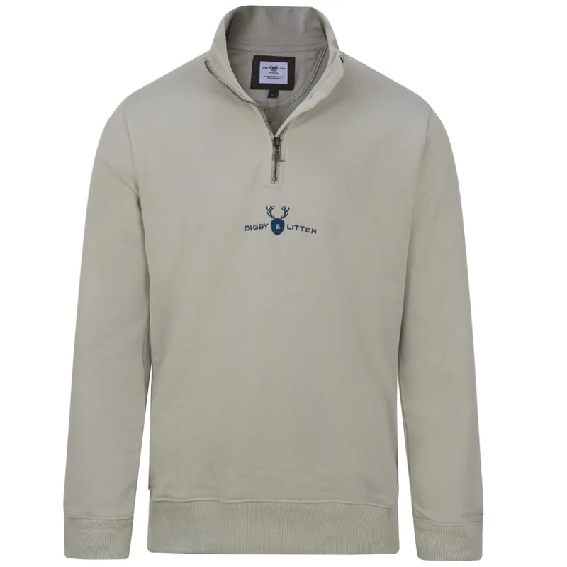 Digby and Litten Quarter Zip Jumper Sage