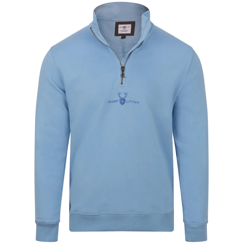 Digby and Litten Quarter Zip Jumper Baby Blue