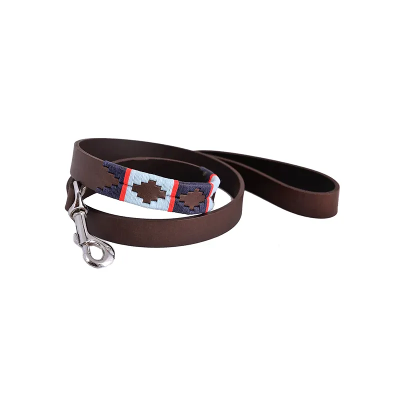 Pioneros Dog Lead Navy Blue Red 