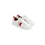 Fairfax and Favor Alexandra Trainer White Leather with Cherry/Stone