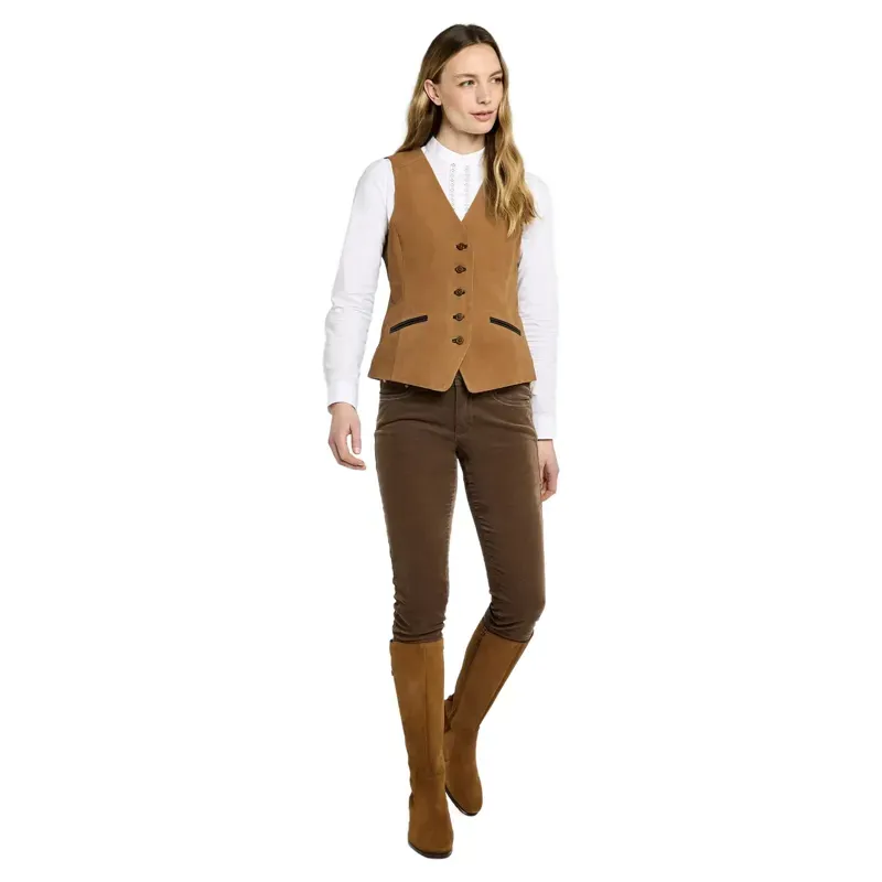 Dubarry Greville Ladies Tailored Waistcoat Tan-1