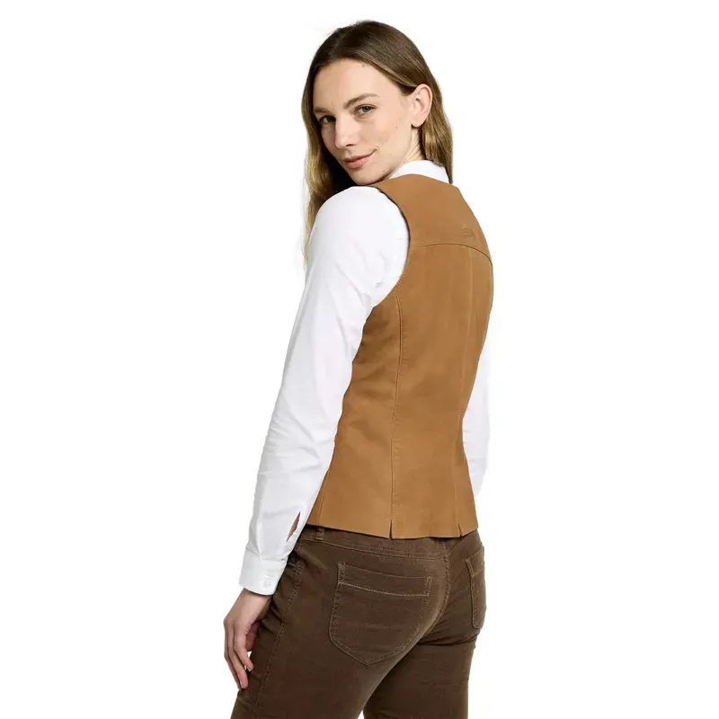 Dubarry Greville Ladies Tailored Waistcoat Tan-3