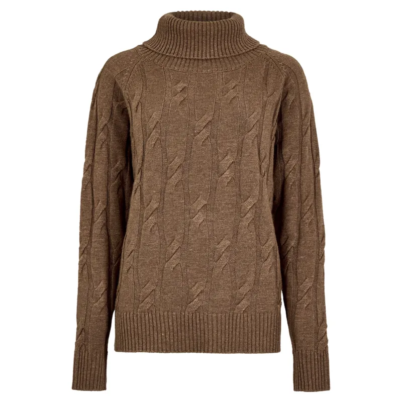 Dubarry Hennessy Cable Roll Neck Sweater in Elk