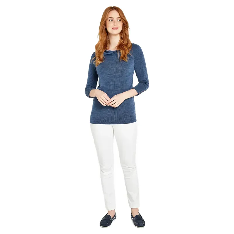 Dubarry Hillgrove Cowl Neck Top Navy-2