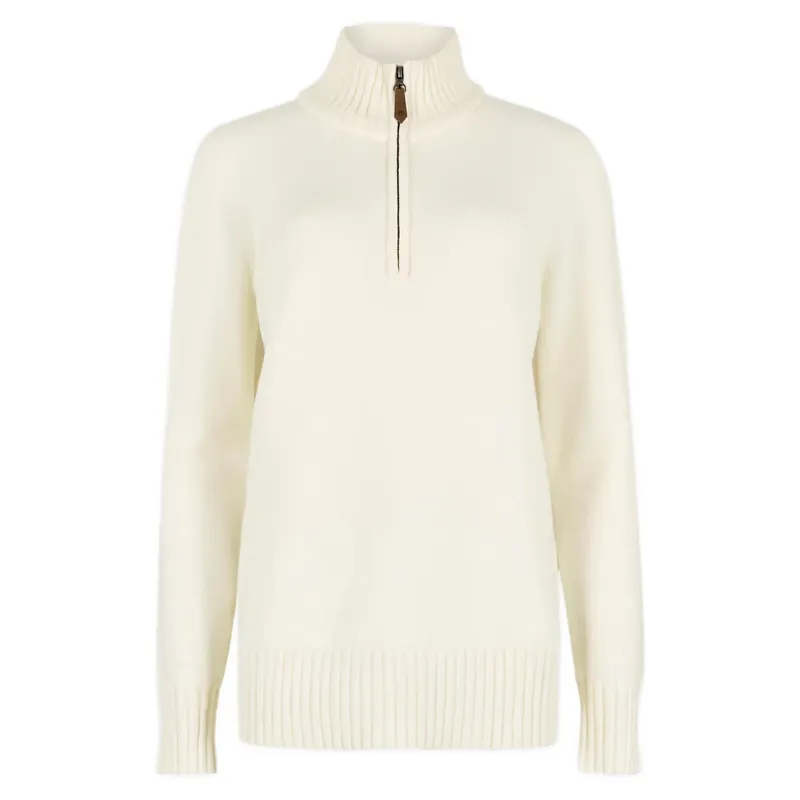 Dubarry Markham Quarter Zip Sweater Chalk
