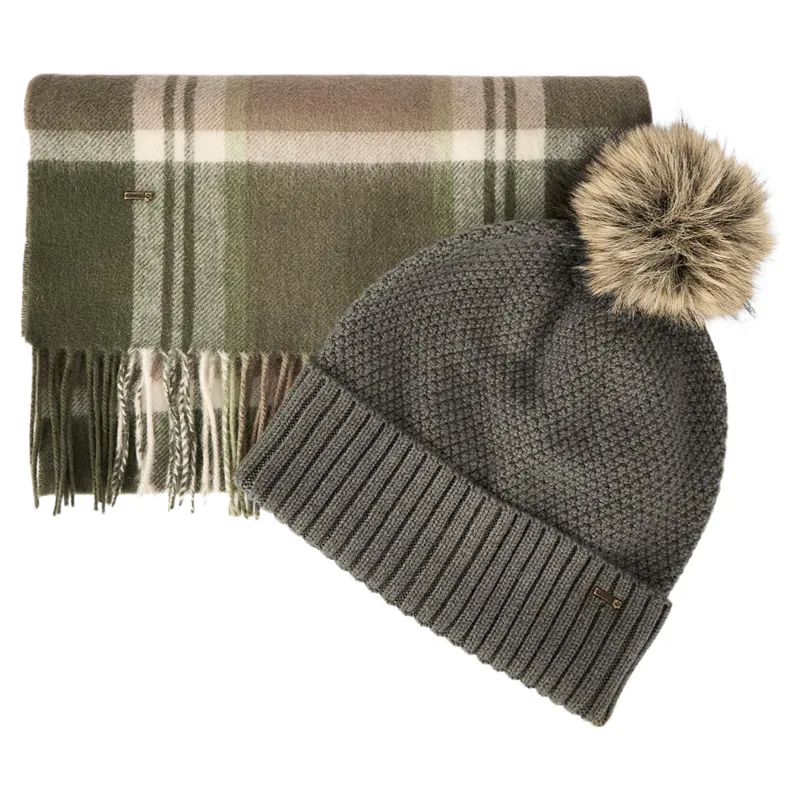 Newbawn Hat And Scarf Gift Set Dusky Green