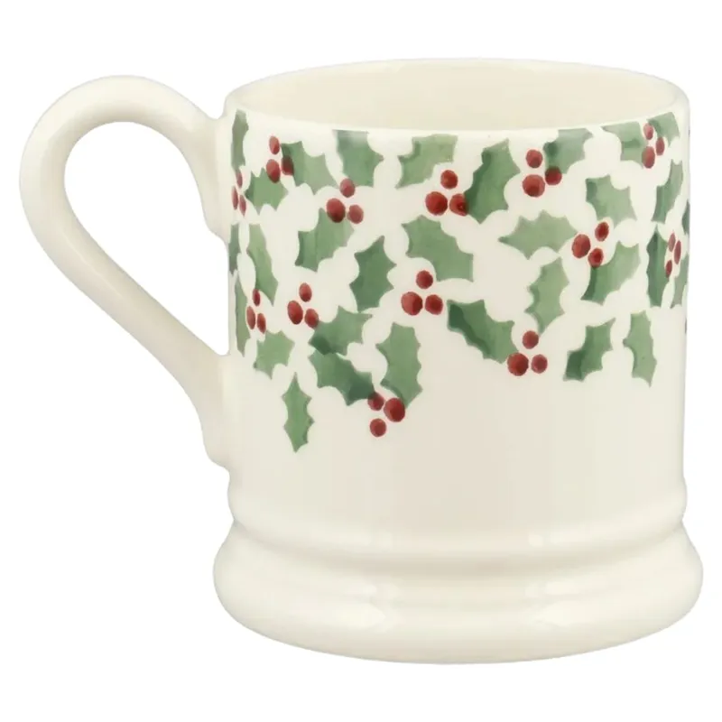 Emma Bridgewater Tiny Scattered Holly 1/2 Pint Mug