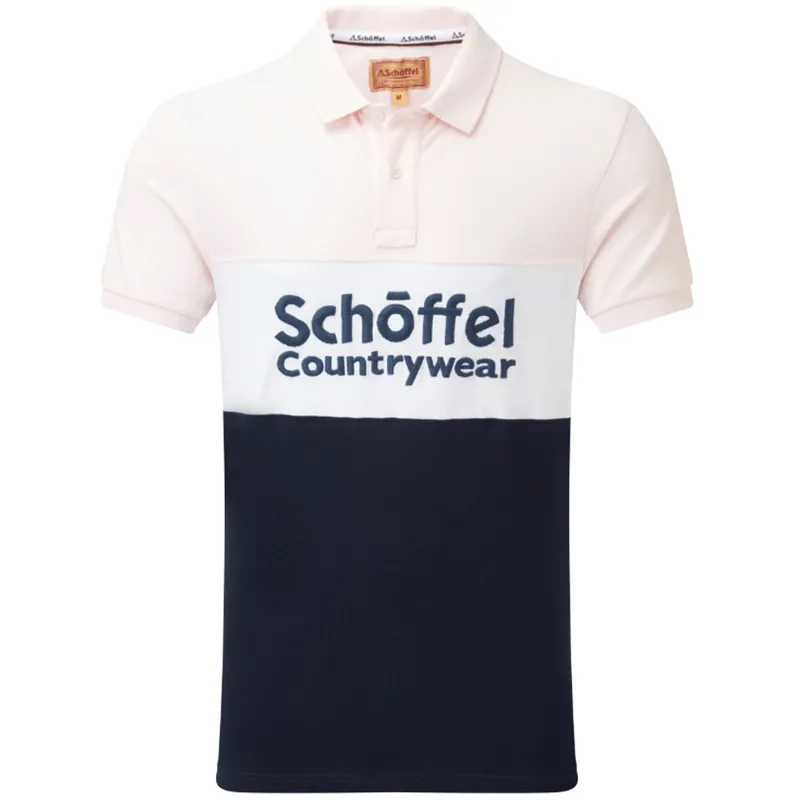 Schoffel Exeter Heritage Polo Shirt Pale Pink
