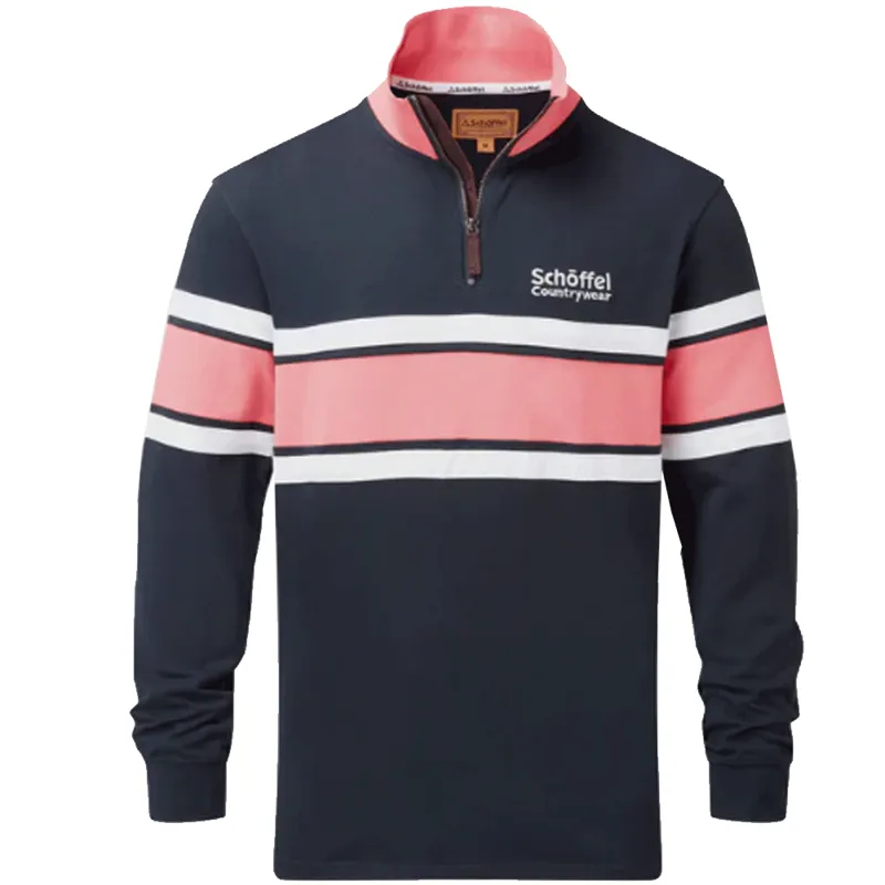Schoffel Exmouth Heritage Quarter Zip Jumper Navy