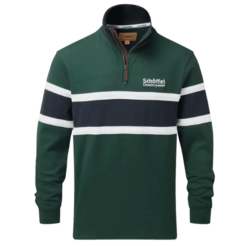 Schoffel Exmouth Heritage Quarter Zip Jumper Pine Green