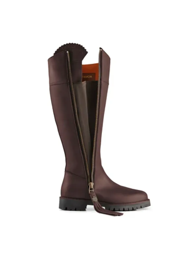 Fairfax and Favor Explorer Boots Mahogany Leather-2