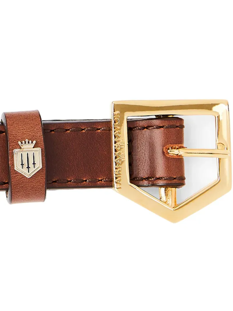 Fairfax and Favor Fitzroy Dog Collar Tan Leather-1