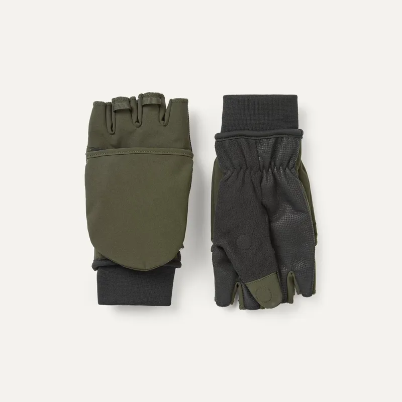 Sealskinz Walpole Windproof Cold Weather Convertible Mitt Olive Green/Black