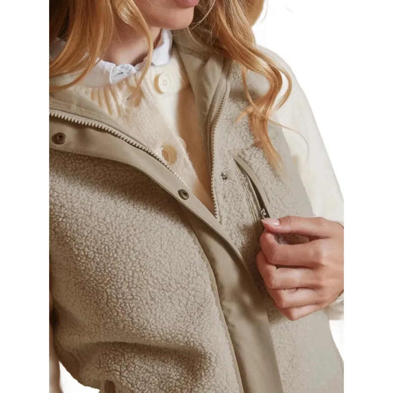 Fairfax and Favor Agnes Fleece Gilet in Fawn-2
